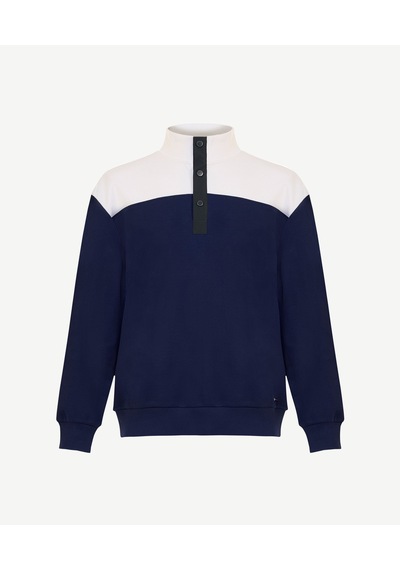 Yargıcı Pamuk Regular Dik Yaka Uzun Kol Sweatshirt 26kesw9001x 004 Lacivert