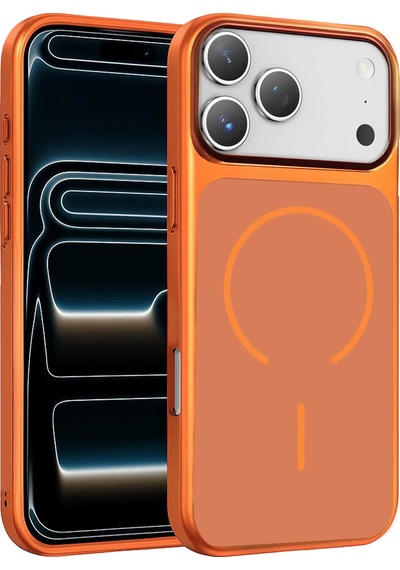 Cosmotex Joko Apple Uyumlu iPhone 17 Pro Max Rush Magsafe Kapak - Turuncu