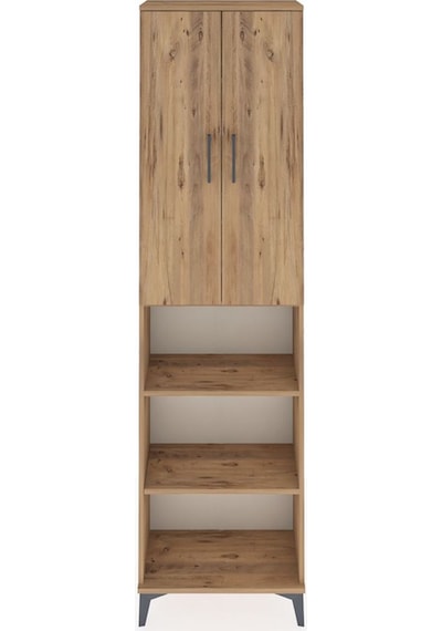 Arges Dolap 5 Raflı 2 Kapaklı 60x30x221 Çam-çam Çam