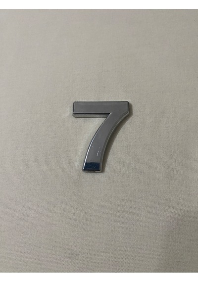 7 Yedi Numara Yapışkanlı Daire Bina Villa Kapı Numarası Krom Crom 4 Cmx5cm No:7 Plastik