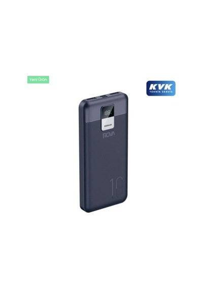 Rova Pws601 Power Bank Hızlı Şarj Göstergeli Pd 10.000 Mah 22.5w Destekli Kvk Garantili Siyah