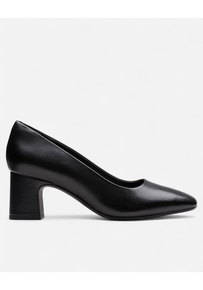 Clarks Fernie Court Black Leather, M 3 Kadın Siyah Topuklu Ayakkabı 26183032 siyah