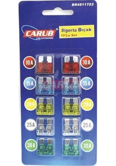 Carub Bıçak Sigorta Seti 10'Lu