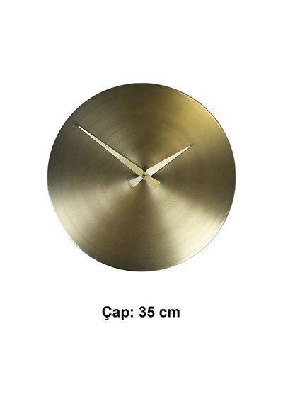 Koçtaş 35 Cm Sivama Metal Altin Duvar Saati