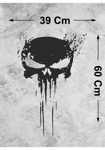 The Punisher Sticker - Araba Oto Motosiklet Karavan Cam Sticker - 00201 60X39 Cm