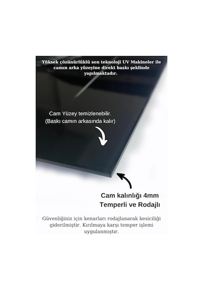 Tony Montana Cam Tablo Şık Duvar Tablosu Solmayan Canlı Renkler Mutfak Ve Yemek Alanı Ev Hediyesi Parlak Cam Yüzey Salon Ve Oturma Odası