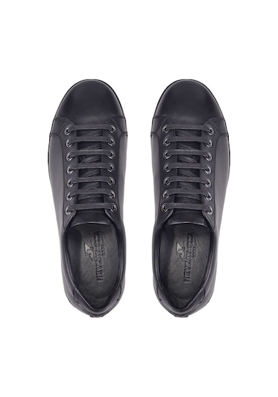 Siyah Sneaker Erkek Ayakkabı -12329--antik Siyah - Taban Siyah Çok Renkli