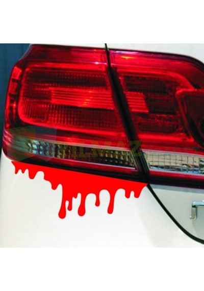 Kan Damlası Far Tampon Oto Sticker Etiket Yapıştırma 2 Adet