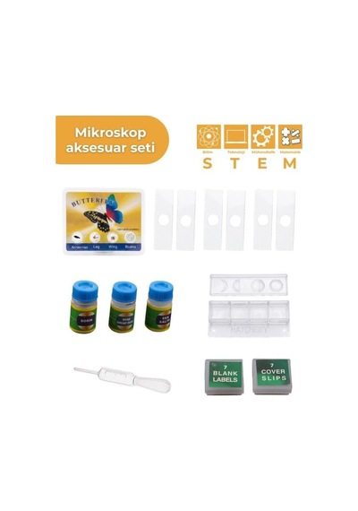 900x 29 Parça Mikroskop Seti 100x 400x 900x Eğitici Bilim Kiti