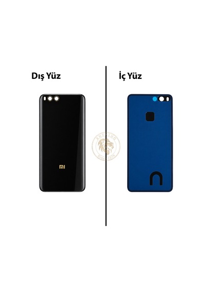 Xiaomi Mi 6 Seramik Siyah Arka Pil Kapağı Batarya Kapağı Lazer Kesim Back Cover Çok Renkli
