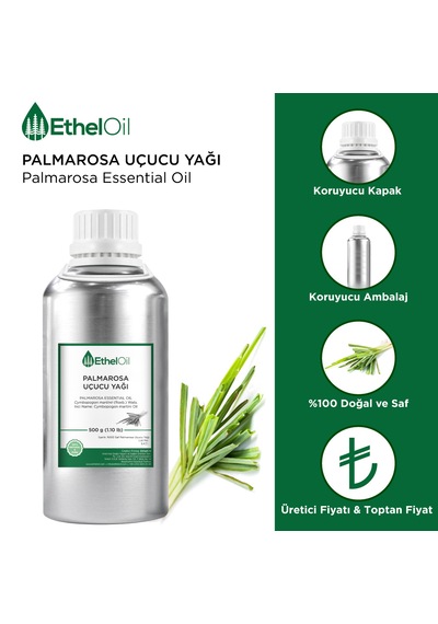 Etheloil  Palmarosa Uçucu Yağı 500 G