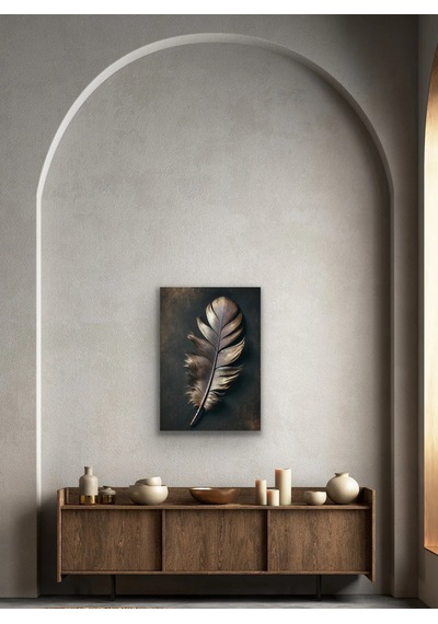Bronz Tüy Kanvas Tablo 70x100cm Çok Renkli