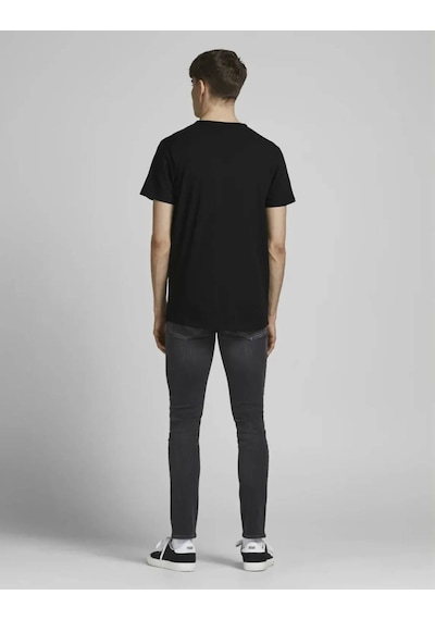 Jack & Jones Erkek T-shirt Siyah 12182498 Jjebasher Tee O-neck Ss Noos 24yw21000001 W2100188 Siyah