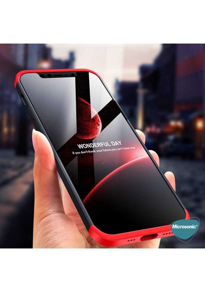 Microsonic Apple Uyumlu iPhone 12 Mini Kılıf Double Dip 360 Protective