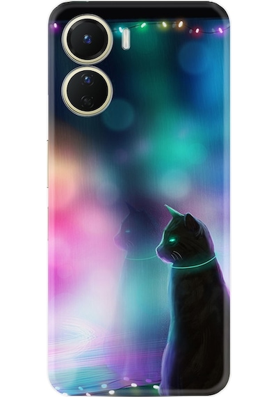 Vivo Y16 Kilif Silikon Desen Window Cat 1787 566401689
