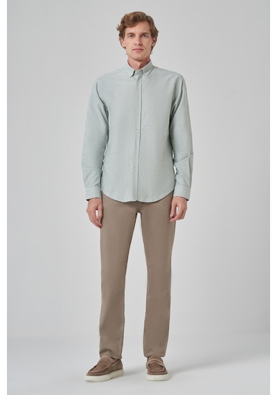 Morven Erkek Yeşil Pamuk Trend Dynamic Fit Gömlek 25ms004010700 Yeşil Yeşil