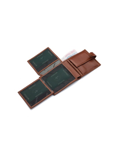 Westpolo Hakiki Deri Kağıt Para, Bozuk Para Ve Kart Bölmeli Erkek Cüzdanı - 36p Taba