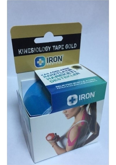 Iron Tape Kinesio  Bandı 5 Metre X 5 Cm Mavi