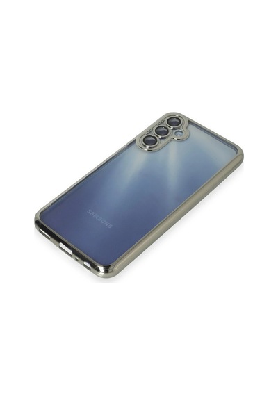 Newface - 440 - Samsung Galaxy A35 5g Kılıf Razer Lensli Silikon - Edntrend - - Gümüş