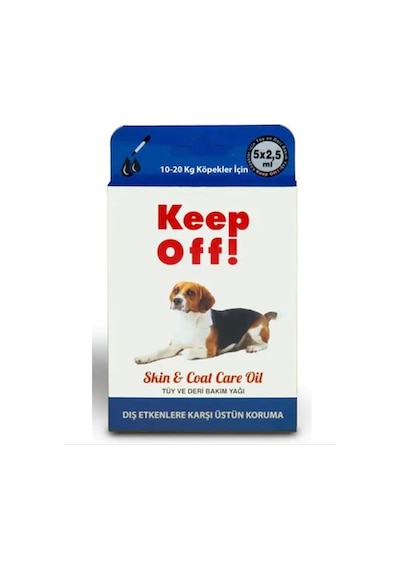 Keep Off 10 - 20 KG Orta Irk Köpek Dış Etken Koruma Damlası 5 x 2.5 ML
