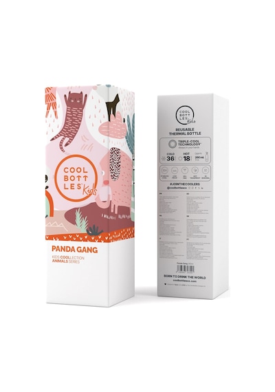 Cool Bottles The Kids Bottle Panda Gang Pipetli Termos Suluk 260 Ml Çok Renkli
