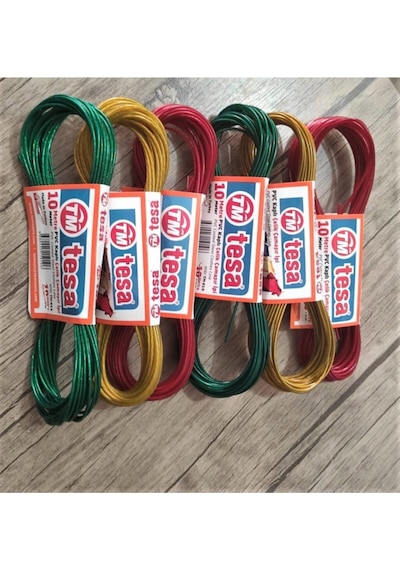 Çelik Çamaşır Ipi 6'lı 10 Mt X 6 Ad Çok Renkli