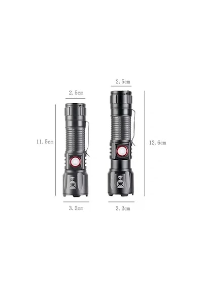 Ws-2828 Ultra Usb Şarjlı Polis El Feneri, Bekçi, Asker El Feneri Kırmızı Mavi Çakarlı 1000 L 1 Ws-2828 Ultra Usb Şarjlı Polis El Feneri, Bekçi, Asker El Feneri Kırmızı Mavi Çakarlı 1000 L Siyah