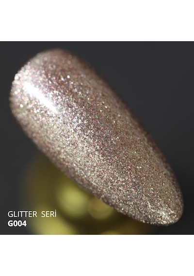 Momo Professional Glitter Kalıcı Oje G004 Rose Gold 14 Ml
