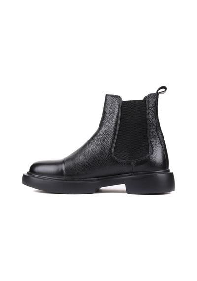 Shoetyle - Siyah Deri Erkek Chelsea Bot 250-080-922 Siyah