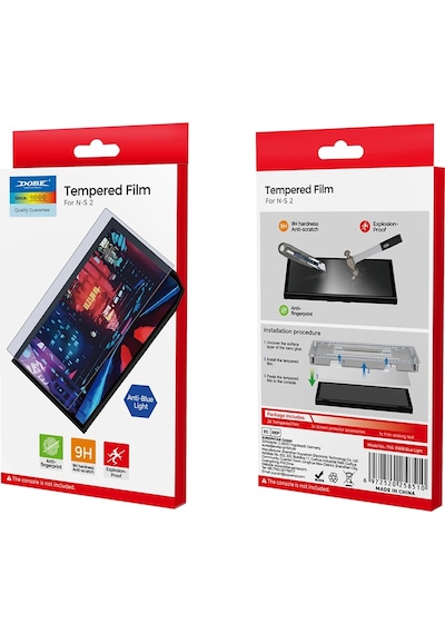 Nintendo Switch 2 Temperli Cam Ekran Koruyucu Mavi Işık Filtresi Filmi Dobe Tns-3166b
