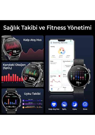 Bix TSW6 48 MM 1.65" Amoled Akıllı Saat (Distribütör Garantili)