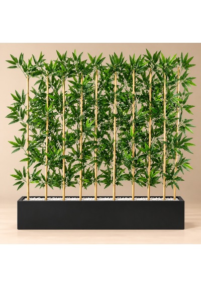 100 Cm Mdf Saksıda 10 Adet 100 Cm Bambu Separatör Siyah Saksı