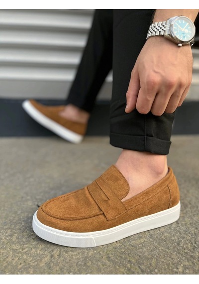Jy180 Estilo X Bağcıksız Süet Erkek Günlük Spor Klasik Ayakkabı Sbt - Taba Taba