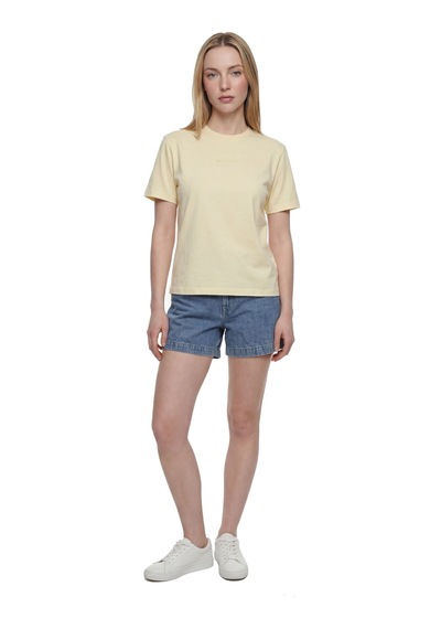 Oversize Kadın Tshirt K.kol Light Yellow