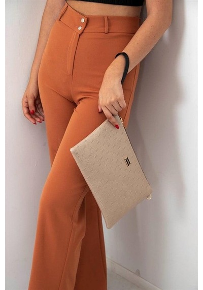 Silver Polo Sp1034 Kadın Portföy & Clutch Logolu Nut-siyah