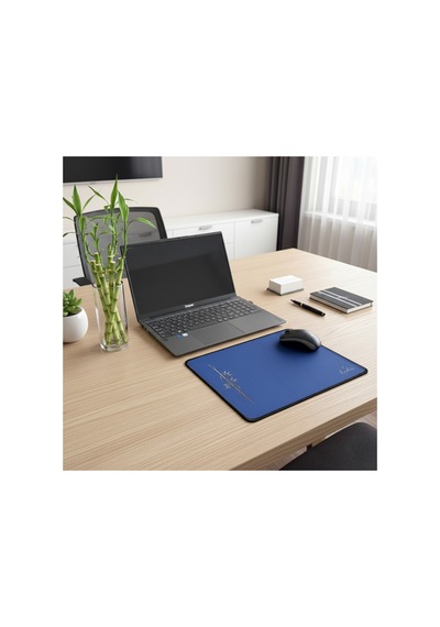 Bamboo Desenli Minimal Mousepad Mavi 23,5 33 Cm Kaymaz Taban Mavi - 829434987 Mavi - 829434987