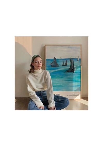 Manet Çerçevesiz Poster, Modern Dekoratif Çerçevesiz Poster, Tablo, Manet, 21 X 30