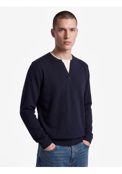 Koton Regular Fit Uzun Kollu Renk Kontrastlı Bisiklet Yaka Triko Kazak Lacivert 7wam70078ht Koton Regular Fit Uzun Kollu Renk Kontrastlı Bisiklet Yaka Triko Kazak Lacivert 7wam70078ht