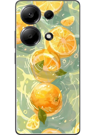 Redmi Note 13 Pro 4g Uyumlu Limonlar Pastel Baskılı Silikon Kılıf Renkli
