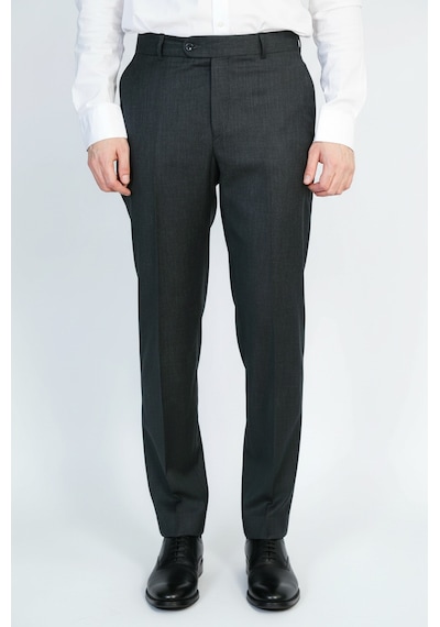 Slim Fit Düz Siyah Klasik Erkek Pantolon Wessi Siyah