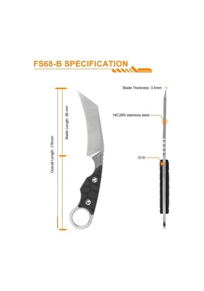 Ruıke Fs68 Kamp Bıçak Siyah