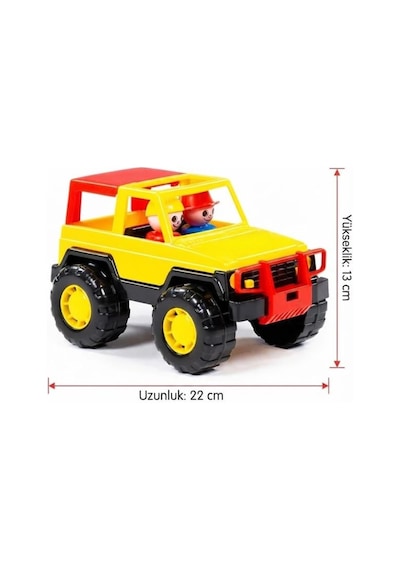 Safari Jeep Arazi Aracı Aracım 22 Cm Sarı Jeep Figürlü Safari Macerası Eğitici Oyuncak Araba