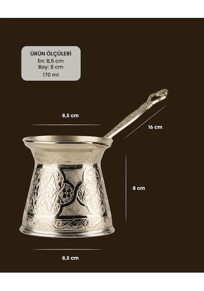 Ayvalı Döküm Cezve 4 Kişilik- İndüksiyonlu Ocaklara Uyumlu 170 Ml 6014