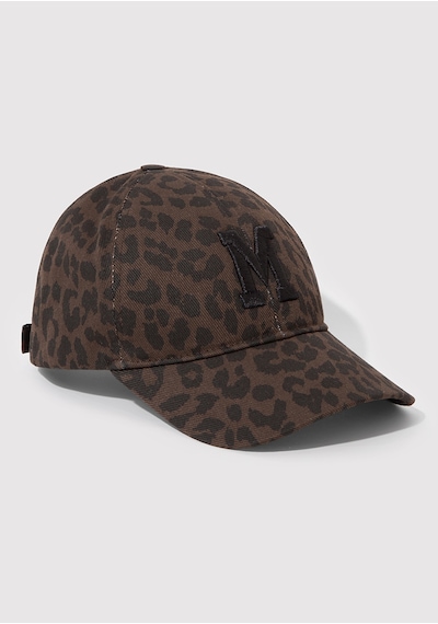 Mavi - Leopar Desenli Şapka 1913461-26823 Kahverengi
