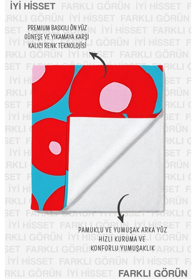 Modern Geometrik Desenli Plaj Havlusu - Soyut Pop Art Turkuaz Kırmızı Hızlı Kuruyan Mikrofiber Havlu Yağmur Kabuğu Modern Geometrik Desenli Plaj Havlusu - Soyut Pop Art Turkuaz Kırmızı Hızlı Kuruyan Mikrofiber Havlu Yağmur Kabuğu