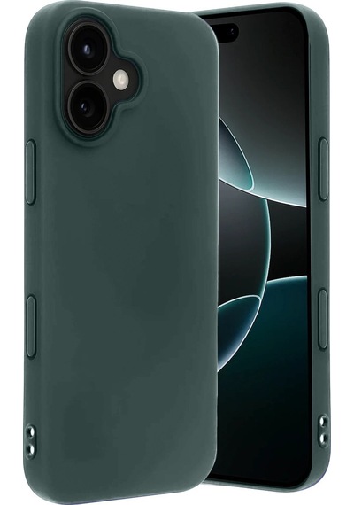 Apple İphone Uyumlu 17 First Silikon - Koyu Yeşil Renk