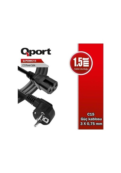 Qport Q-powc15 C15 1.5metre Power Kablosu-212786