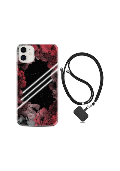 Apple Uyumlu iPhone 11 Kılıf Boyun Askılı Flowers Line 1732