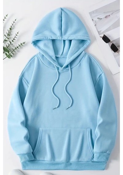 Uyguntarz Starry Sky Baskılı Unisex Oversize Sweatshirt Bebe Mavisi