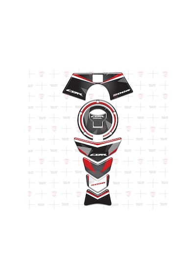 2017-2020 CBR 500R Special Kırmızı Siyah Tank PadDepo Kapak Gidon Pad Set 3'lü Set